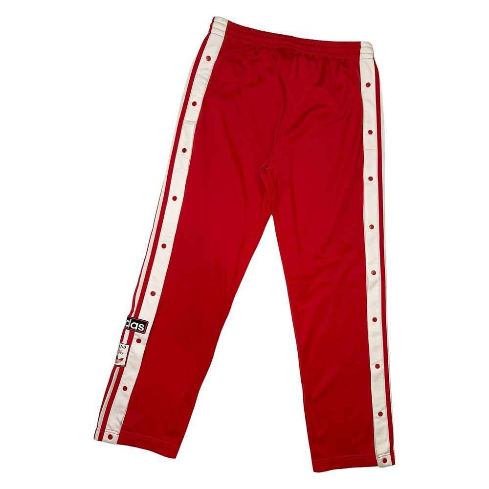 Adidas Originals Adibreak Red White Snap Button Track Pants Large Mens Womens